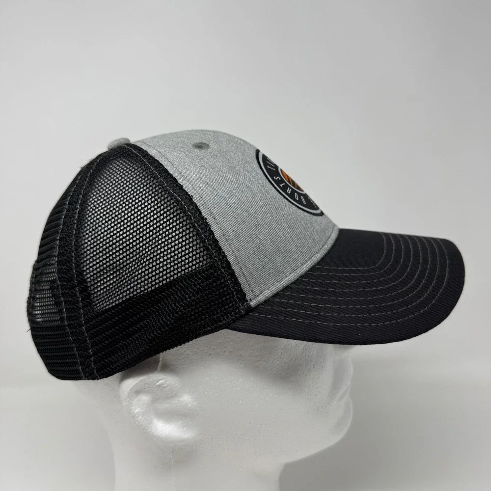 Tige Boats‎ Trucker Hat Grey Black Embroidered Patch Snapback Mesh Cap OSFM